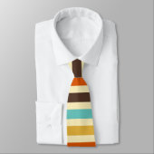 Horizontale Streifen-Retro Farbblaues gelbes Rot Krawatte (Gebunden)