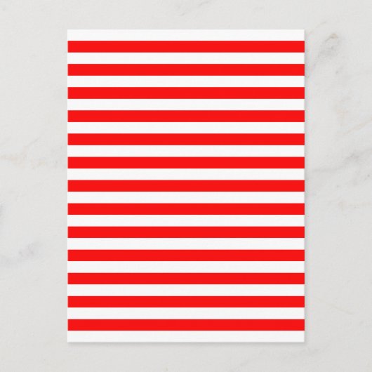 Horizontale Streifen, rot/weiß Postkarte (Vorderseite)