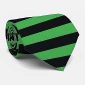 Horizontale Streifen, schwarz und grün Krawatte (Gerollt)
