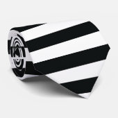 Horizontale Streifen, schwarz und weiß Krawatte (Gerollt)