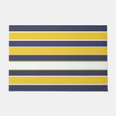 Horizontale Streifen, Senfgelb, blau, weiß Fußmatte (Vorderseite)