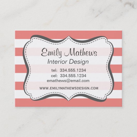 Horizontale Streifen Visitenkarte (Vorderseite)