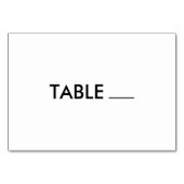 Horizontale Tischnummer (Vorderseite)