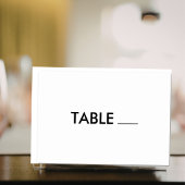 Horizontale Tischnummer