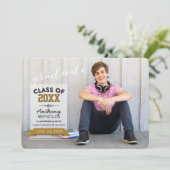 Horizontale Typografie | Ankündigung des Abschluss (Stehend Vorderseite)