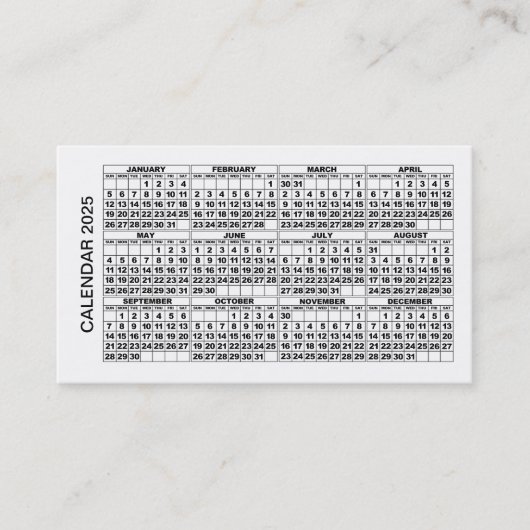 Horizontale Visitenkarte 2025 (Vorderseite)