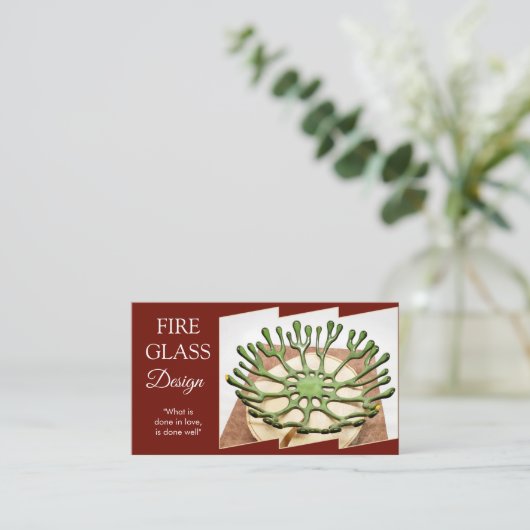 Horizontale Visitenkarte Burgund (Stehend Vorderseite)