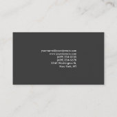 Horizontale Visitenkarte mit grau rotem Streifen (Rückseite)