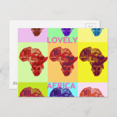 Horizontale Vorlage für Afrika Postkarte (Vorne/Hinten)