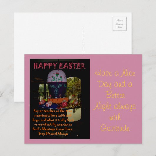 Horizontale Vorlagen für Postkarten glücklich Oste (Vorne/Hinten)