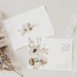 Horizontale Wildblume Save the Date<br><div class="desc">Diese waagerechte Whimsical Wildblume Save the Date ist perfekt für Ihre einfache, elegante Hochzeit. Die minimalistischen Aquarellfarben-Wildblumen werden Ihre Vision zum Leben erwecken! Das Design der hübschen Blume in Weiß und Gold, mit Touchs von lila und gelb, ist sicher, um Ihren minimalen Herbst Blumentraum zu vervollständigen! Behalt es so, wie...</div>