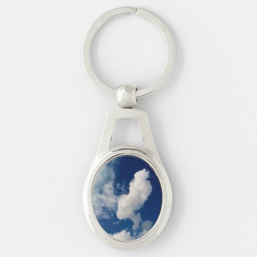 Horizontale Wolke Schlüsselanhänger (Vorderseite)