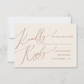 Horizontale Wüste | Beige RSVP-Karte RSVP Karte (Vorderseite)