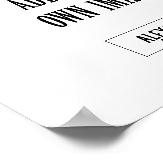 Horizontale Zeichen Poster (Ecke)