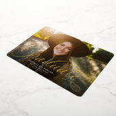 Horizontaler Abschluss mit einfachem Skriptgold Folieneinladung (Gedreht)