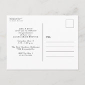 Horizontaler Abschluss mit elegantem Skript Einladungspostkarte (Rückseite)