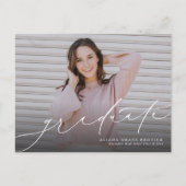 Horizontaler Abschluss mit elegantem Skript Einladungspostkarte (Vorderseite)