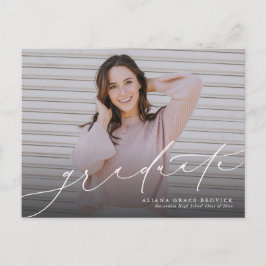 Horizontaler Abschluss mit elegantem Skript Einladungspostkarte