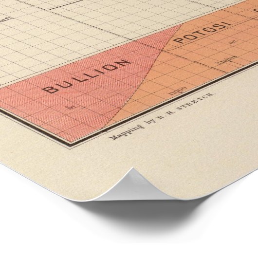 Horizontaler Abschnitt der Comstock Lode North Poster (Ecke)