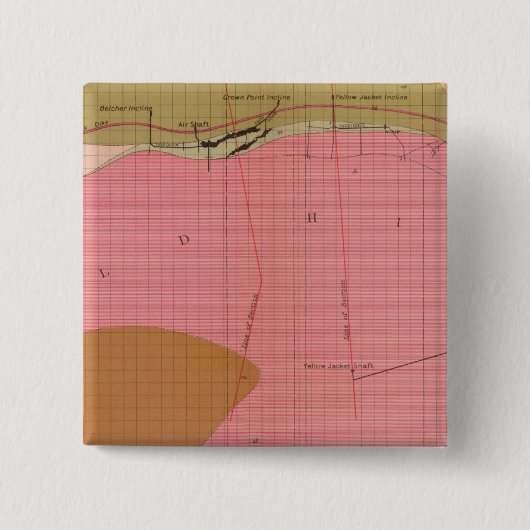 Horizontaler Abschnitt der Comstock Lode South Button (Vorderseite)