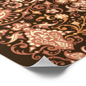 Horizontaler abstrakter Hintergrund in digitaler K Poster (Ecke)