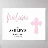 Horizontaler Empfang durch rosa Kreuz Poster (Vorne)