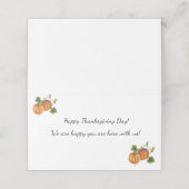 Horizontaler Erntedank: Gefaltete Platzkarte (Außenseite Aufgefaltet)