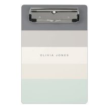 Horizontaler Farbblock Streifen Grau/Beige Monogra