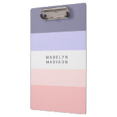 Horizontaler Farbblock-Streifen-Pfirsich und Lila Klemmbrett (Links)