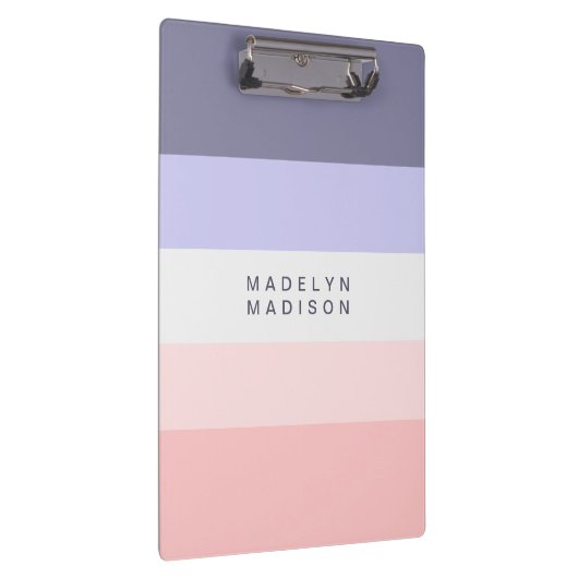 Horizontaler Farbblock-Streifen-Pfirsich und Lila Klemmbrett (Rechts)