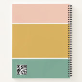 Horizontaler Farbblock-Streifen rosa Notizblock (Rückseite)