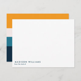 Horizontaler Farbblock Trendy Moderne Anmerkung C Mitteilungskarte