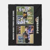 Horizontaler Foto Collage School Football Fleecedecke (Vorderseite)
