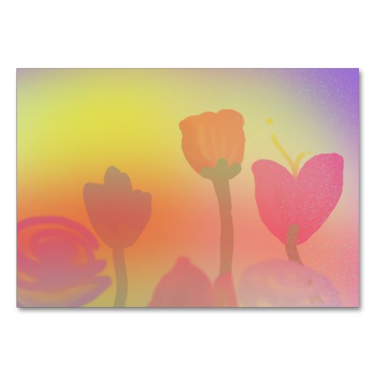 Horizontaler Frühling 3,5" x 5" Tablecard, Basic Tischnummer (Rückseite)