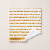 Horizontaler Glitzer Boho Popular Collection Badhandtuch Set (Waschlappen)