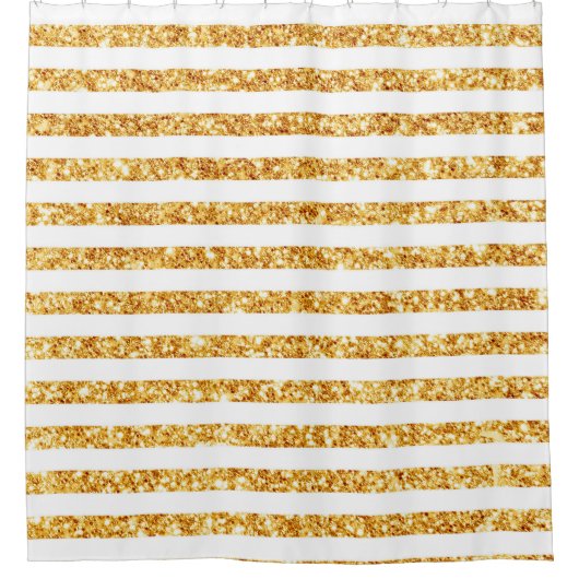 Horizontaler Glitzer Boho Popular Collection Duschvorhang (Vorderseite)
