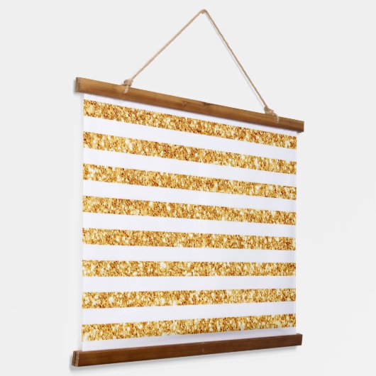 Horizontaler Glitzer Boho Popular Collection Wandteppich Mit Holzrahmen (Gewinkelt)