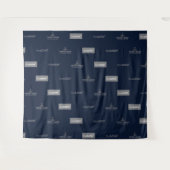 Horizontaler Hintergrund für das blaue drei Logo i Wandteppich (Vorderseite (Horizontal))