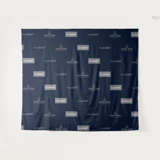 Horizontaler Hintergrund für das blaue drei Logo i Wandteppich (Vorderseite (Horizontal))