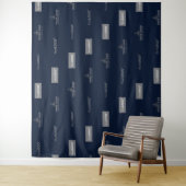 Horizontaler Hintergrund für das blaue drei Logo i Wandteppich (Beispiel)