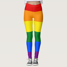 Horizontaler LGBT-Regenbogenstreifen Leggings