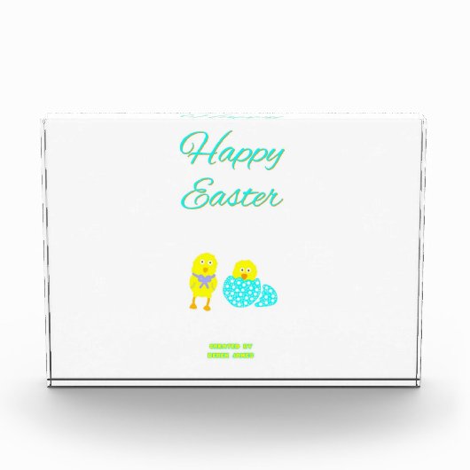 Horizontaler Osterhattling-Foto Fotoblock (Vorderseite)