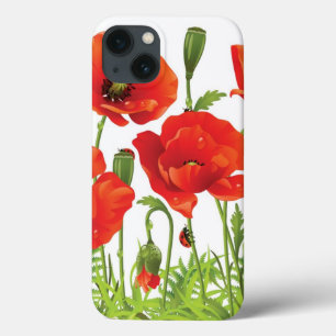 Horizontaler Rahmen mit rotem Mohn Case-Mate iPhone Hülle