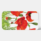 Horizontaler Rahmen mit rotem Mohn Case-Mate iPhone Hülle (Rückseite (Horizontal))