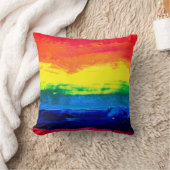Horizontaler Regenbogen Kissen (Decke)