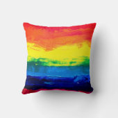 Horizontaler Regenbogen Kissen (Rückseite)
