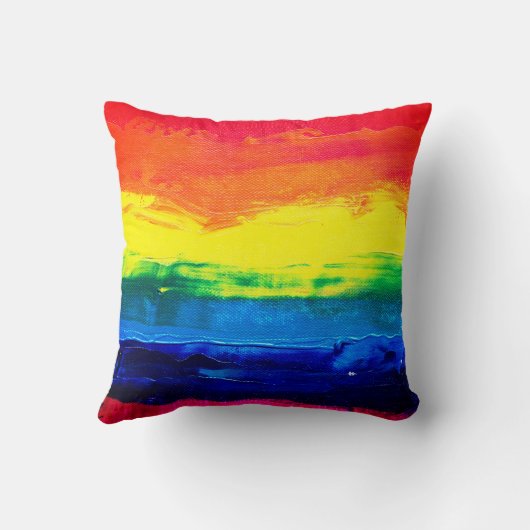 Horizontaler Regenbogen Kissen (Rückseite)