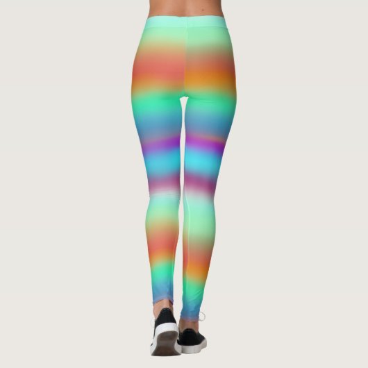 Horizontaler Regenbogen Leggings (Rückseite)