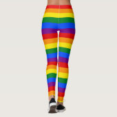 Horizontaler Regenbogen-Leggings Leggings (Rückseite)