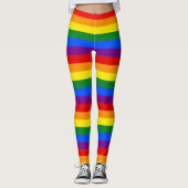 Horizontaler Regenbogen-Leggings Leggings (Vorderseite)